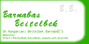 barnabas beitelbek business card